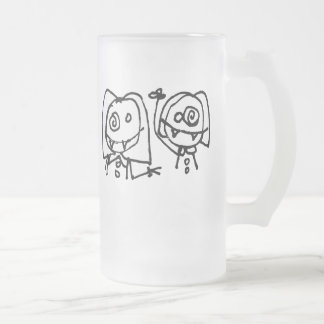Cristal Esmerilado Taza helada cabezas de Twitarded apenas (alta)