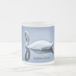 Cristal Esmerilado Taza helada cisne infinito de la tolerancia