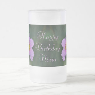 Cristal Esmerilado Taza helada cumpleaños de Nana por Janz