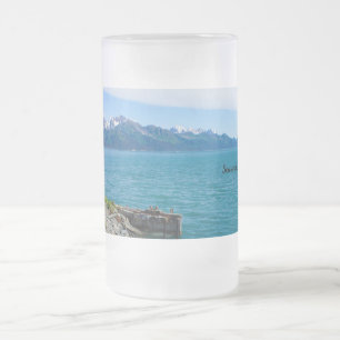 Cristal Esmerilado Taza Helada de la Bahía de Resurrección