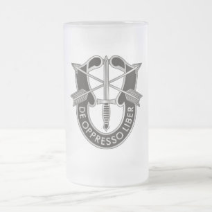 Cristal Esmerilado Taza helada de las fuerzas especiales