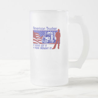 Cristal Esmerilado Taza helada de los camioneros
