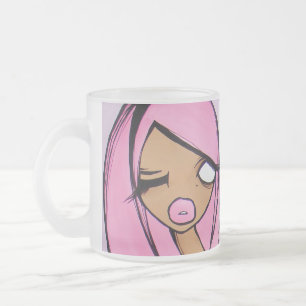 Cristal Esmerilado Taza helada de "viernes rosado"