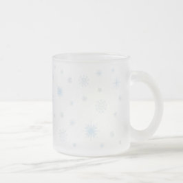 Cristal Esmerilado Taza helada del copo de nieve