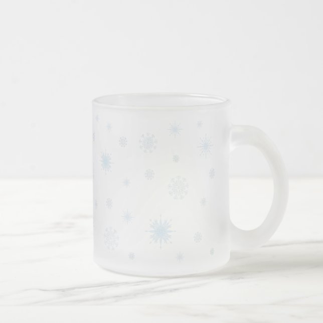 Cristal Esmerilado Taza helada del copo de nieve (Derecha)