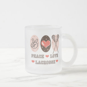 Cristal Esmerilado Taza helada LaCrosse del amor de la paz