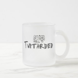 Cristal Esmerilado Taza helada logotipo de Twitarded