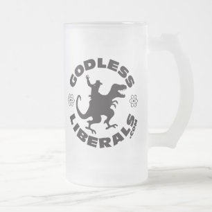Cristal Esmerilado Taza helada logotipo oficial ateo de los liberales