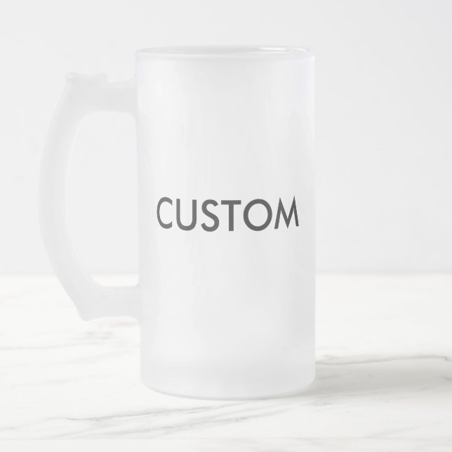 Cristal Esmerilado Taza helada personalizado del vidrio de cerveza (Izquierda)