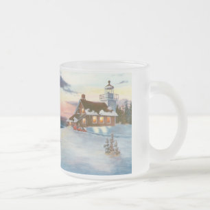 Cristal Esmerilado Taza helada puesta del sol de la estrella polar
