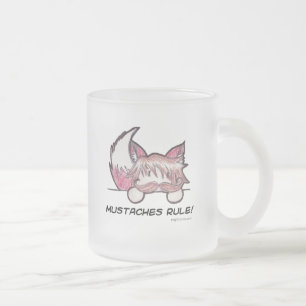 Cristal Esmerilado Taza helada regla de los bigotes