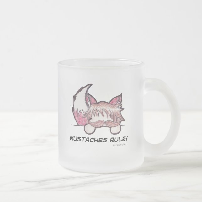 Cristal Esmerilado Taza helada regla de los bigotes (Derecha)