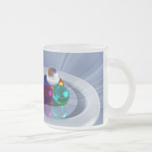 Cristal Esmerilado Taza ligera de doblez