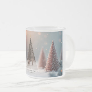 Cristal Esmerilado Taza mágica y elegante de Navidad 2025