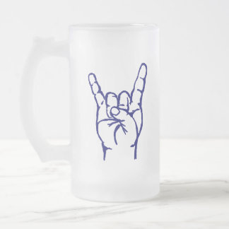 Cristal Esmerilado Taza metalizado de los cuernos