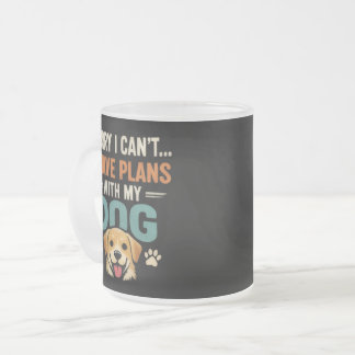 Cristal Esmerilado Taza para amantes de perros