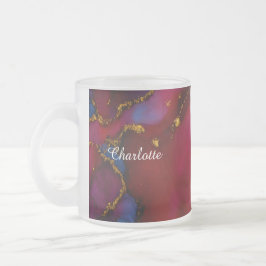 Cristal Esmerilado Taza personalizada de lujo con patrón de mármol y