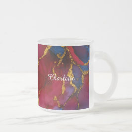Cristal Esmerilado Taza personalizada de lujo con patrón de mármol y