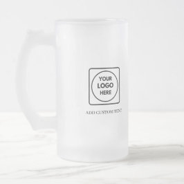 Cristal Esmerilado Taza promocional de negocio con texto de logo simp