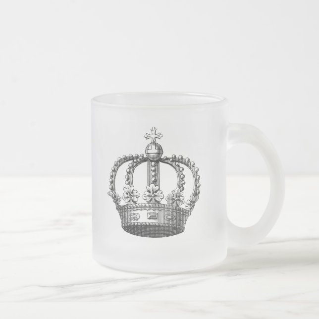Cristal Esmerilado Taza real de la corona (Derecha)