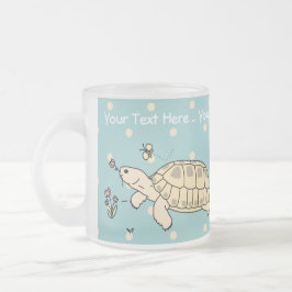 Cristal Esmerilado Taza rusa adaptable de la tortuga