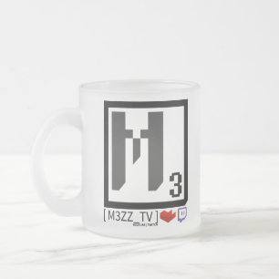 Cristal Esmerilado Taza social del vidrio del logotipo de M3ZZ_TV