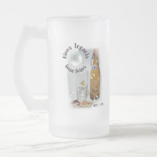 Cristal Esmerilado Taza suiza vieja de Brewerie de la cerveza