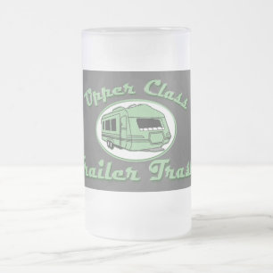 Cristal Esmerilado Taza superior de la basura del remolque