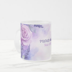 Cristal Esmerilado Texto de taza del Día de la Madre "MAMÁ" "Desde 19