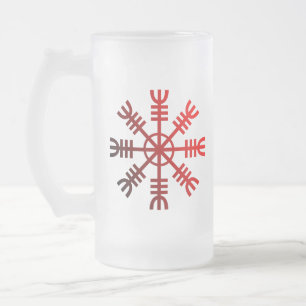 Cristal Esmerilado Timón de la taza del vidrio del temor