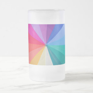 Cristal Esmerilado torbellino de colores taza clásica de 16 oz escarc