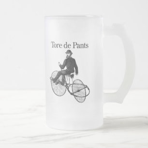 Cristal Esmerilado Tore de Pants frotó la taza de cerveza