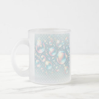 Cristal Esmerilado Una taza escarchada con estampado de burbujas