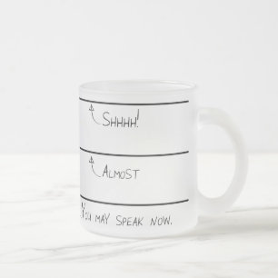 Cristal Esmerilado Usted puede hablar la taza de café ahora helada