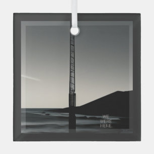 Cristal Estábamos Aquí con el nombre de adorno cuadrado de