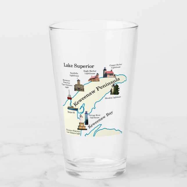 Cristal Keweenaw Peninsula Lighthouses (Anverso)