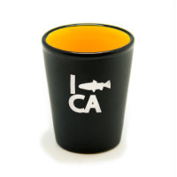 Cristal Matte negro/amarillo hilo caliente "I Fish