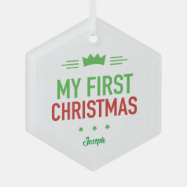Cristal Mi Primer Adorno de Navidad