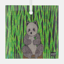 Panda - Adorno de Vidrio