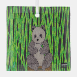 Cristal Panda - Adorno de Vidrio