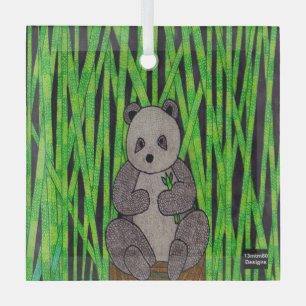 Cristal Panda - Adorno de Vidrio