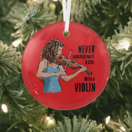 Cristal Una niña con un adorno de violín