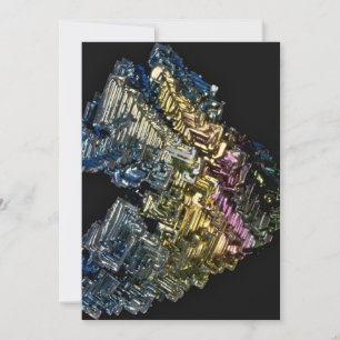 Cristales brillantes de bismuto nativo