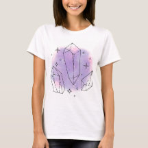 Cristales con camiseta de fondo morado