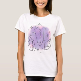 Cristales con camiseta de fondo morado
