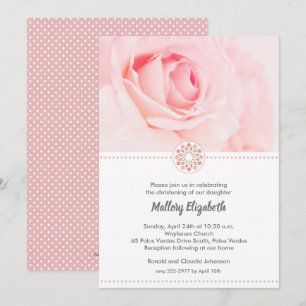 Cristalización rosa de rosa, invitaciones al bauti