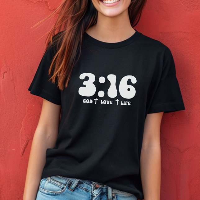 Cristiana, 3:16 Biblia versus camiseta de mujer (Subido por el creador)