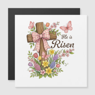 Cristianismo- Él ha Resucitado Cruz Floral Religio