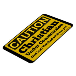 Cristiano en construcción imán frigorífico