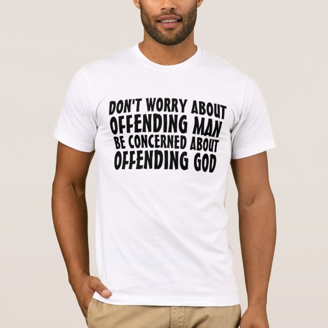CRISTIANO - NO OFENDAN CAMISETAS DE DIOS (Anverso)